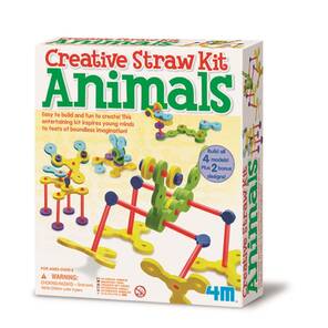 4M - Creative Straw Kit - Hayvanlar