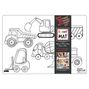 AKADEMİ ÇOCUK - Funny Mat - İş Makineleri 48*33.5 cm
