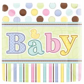 AMSCAN - Hoş Geldin Bebeğim - Küçük Tabak 18'li