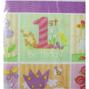 AMSCAN - Masa Örtüsü - İlk Doğum Günüm