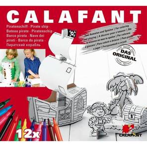 CALAFANT - Boyamalı Karton Set - Korsan Gemisi