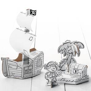 CALAFANT - Boyamalı Karton Set - Korsan Gemisi