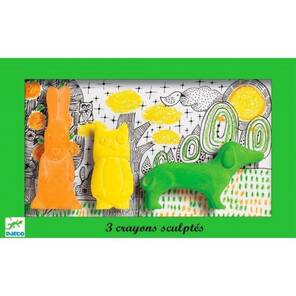 DJECO - 3'lü Pastel Boya / Tavşan, Köpek, Baykuş