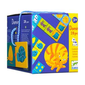 DJECO - Eğitici Oyunlar - Domino - Renkli Hayvanlar - 28 Parça