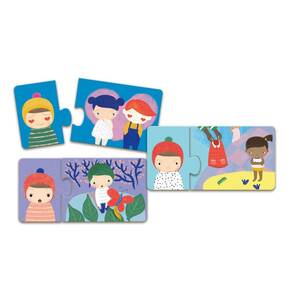 DJECO - İkili Yapboz - İfadeler - 2x8 Parça