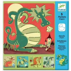 DJECO - Resim Boyama Şablonları - Ejderhalar