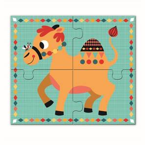 DJECO - Rigolo N'Co - Çocuk Yapboz - 4x4 Parça