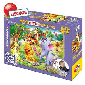LISCIANI - Disney Winnie the Pooh Maxi Çift Yüzlü Yapboz - 108 Parça