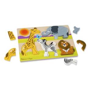 M&D Ahşap Tombul Parçalı Yapboz - Safari