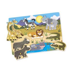 Melissa&Doug Ahşap Tutmalı Yapboz - Safari