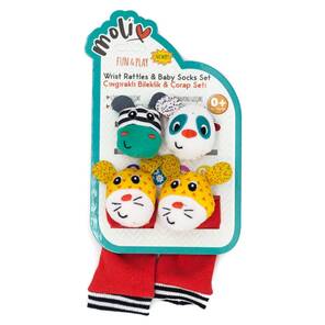 MOLIE - Çıngıraklı Bileklik & Çorap Seti - Kaplan