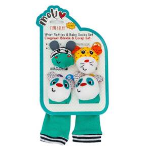 MOLIE - Çıngıraklı Bileklik & Çorap Seti - Panda