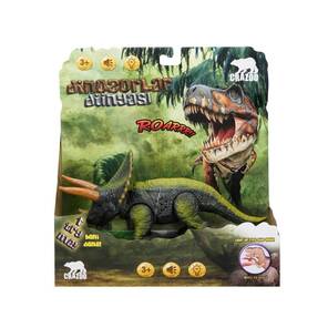 Sesli ve Işıklı Dinozor - Açık Yeşil