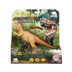 Sesli ve Işıklı Dinozor - Kahverengi