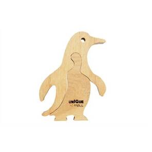 UNIQUE WOODEN PUZZLE TOYS - Kutup Soylusu - Penguen - 2 Parça Yapboz Oyuncak